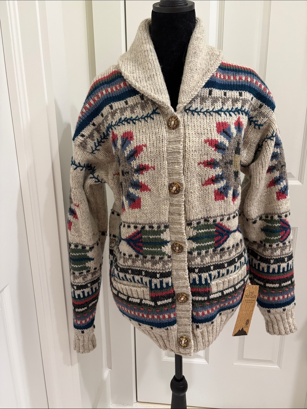 Sundance Lost Horizons Wool Fair Cardigan Sweater Size S NWT